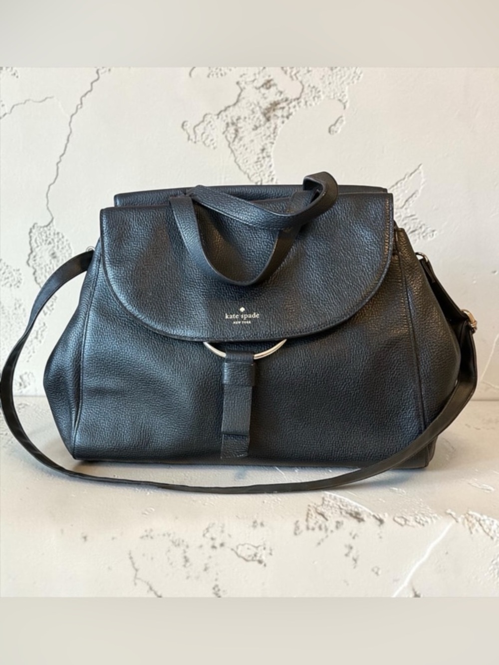 kate spade Black Leather Satchel Bag